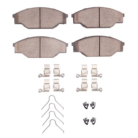 Dynamic Friction Co 3000 Semi-Metallic Brake Pads Hardware Kit, Low Dust, 100% Copper Free, 100% Asbestos-free, Front 1311-0303-01